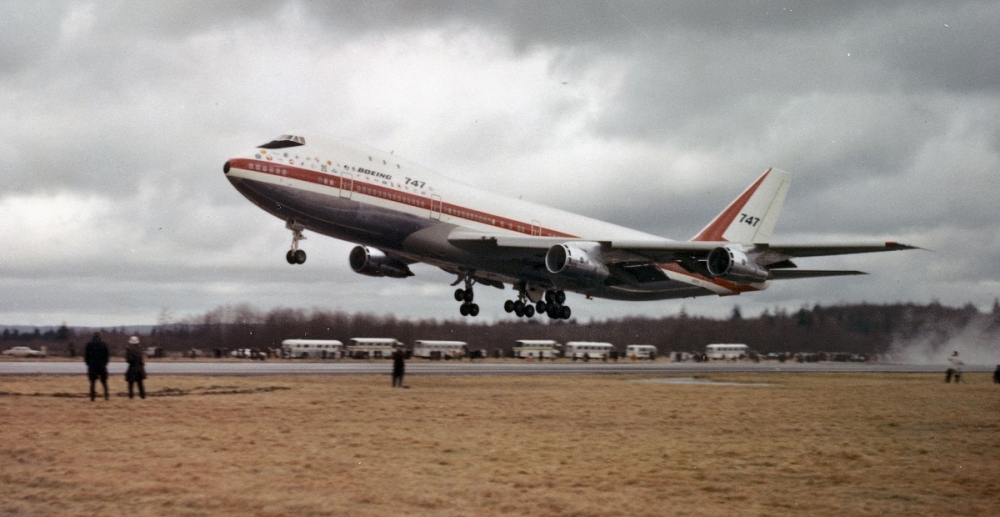 747 first flight 50