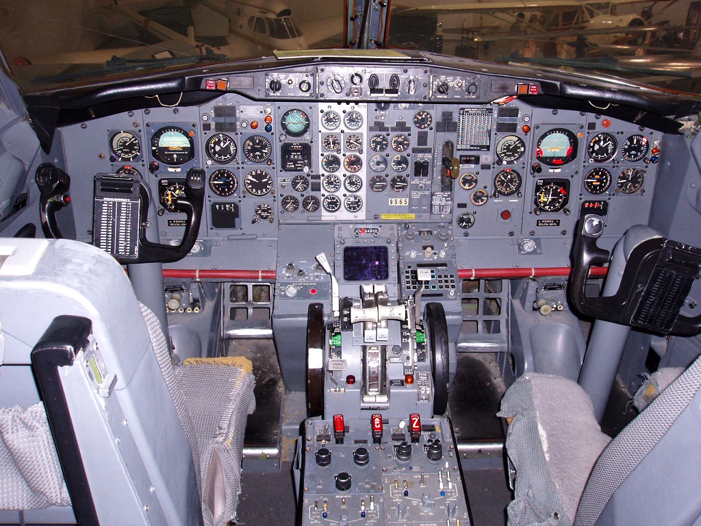 Boeing 737-200 cockpit.
