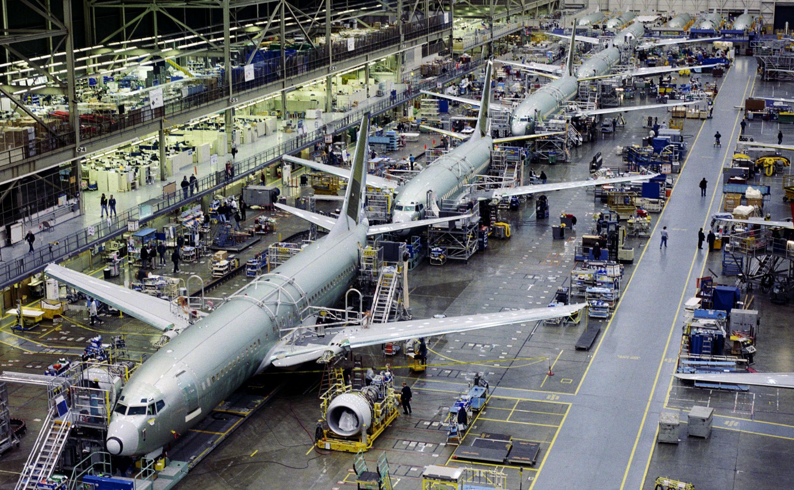 Boeing 737s being built 