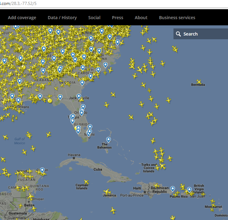 Air space closed around Florida 