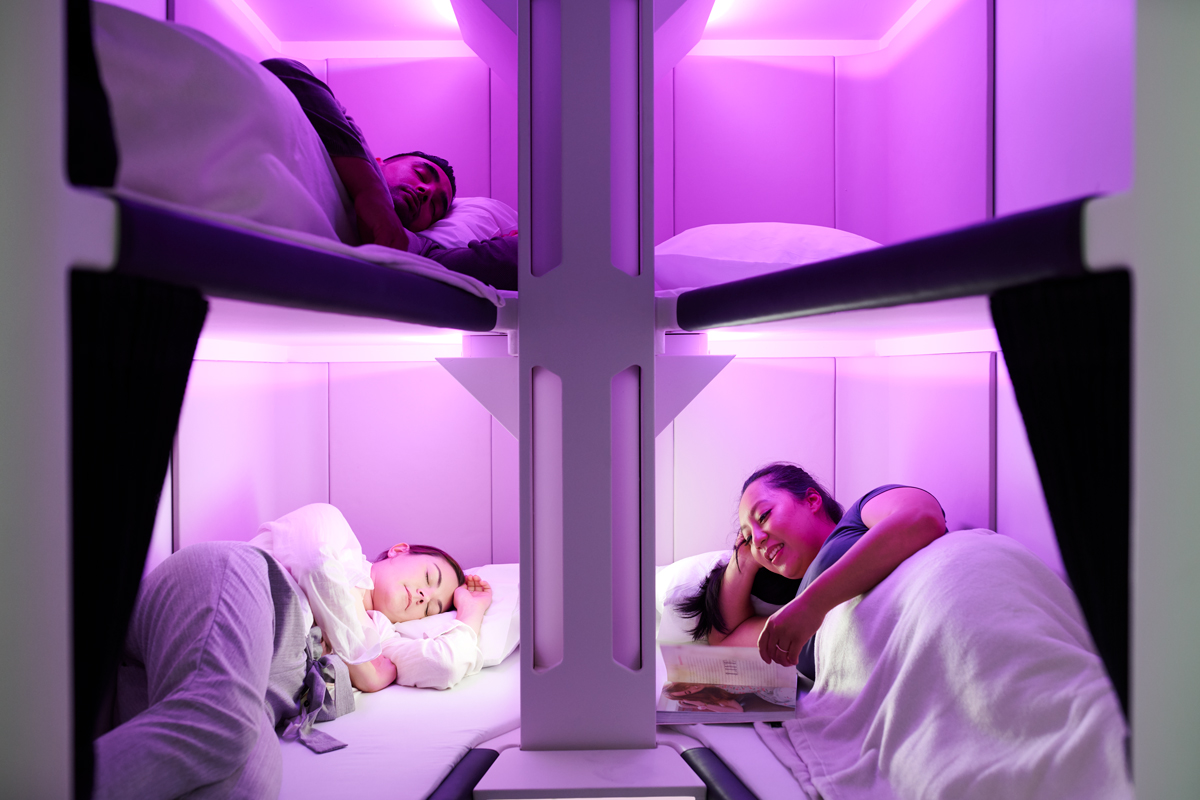 Skynest economu Air New Zealand sleep pods