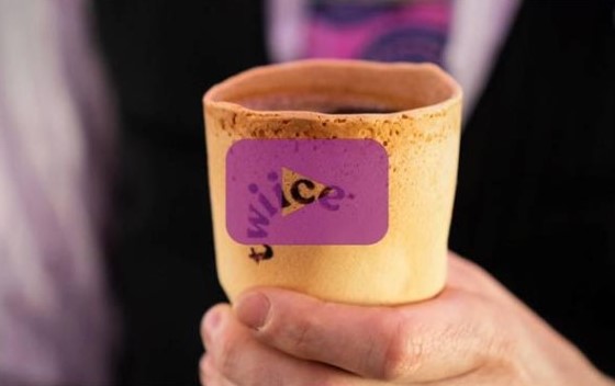 Air New Zealand edible coffee cup