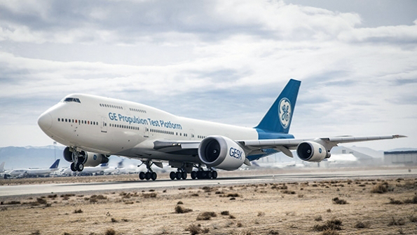 GE Aviation's GE9X for the Boeing 777X takes flight