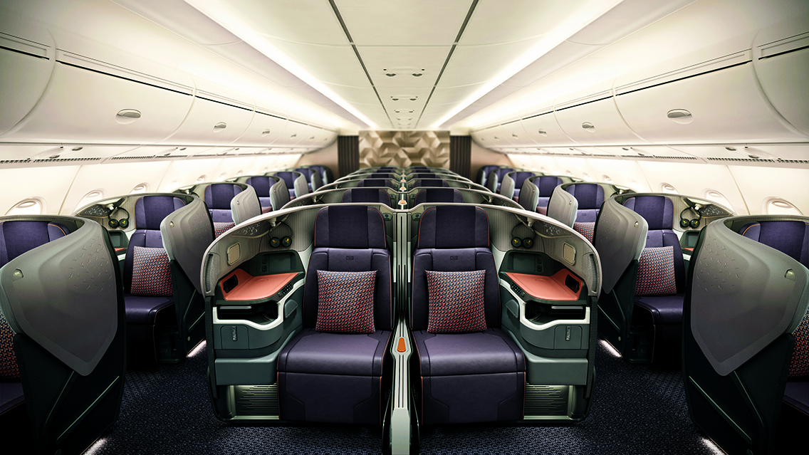 Singapore Airlines new A380 business class 