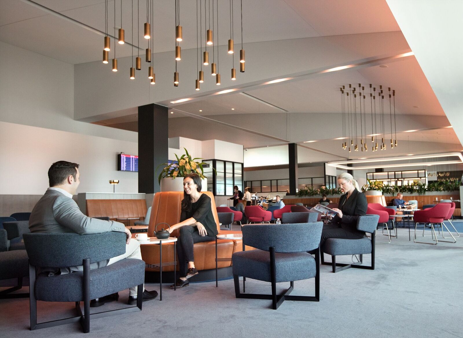 Qantas Melbourne business lounge